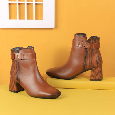 MOCHI Boots For Women(Tan , 8)