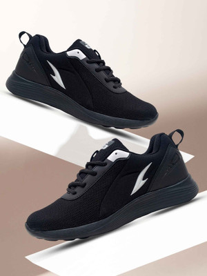 asian Captain-13 Sports,Gym,Walking Running Shoes For Men(Black , 12)