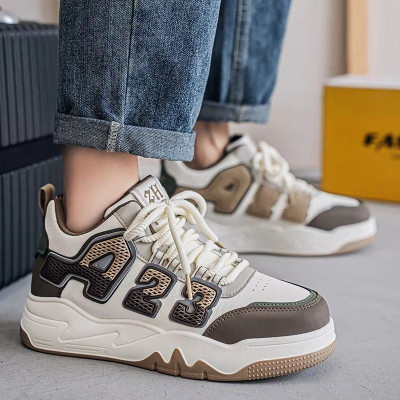 Zixer Men's Premium Pastel Stylish Ankle Casual Shoes For Men X High Top For Men Sneakers For Men(Beige , 7)