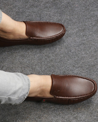 Kraasa Loafers For Men(Burgundy , 8)