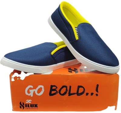 YOSTAR HILUX A-03 Canvas Shoes For Men(Blue, Yellow , 7)