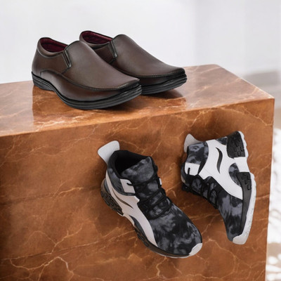 KRITON Trendy & Durable Men’s Boots – Perfect for Everyday Wear Boots For Men(Brown, Multicolor , 9)