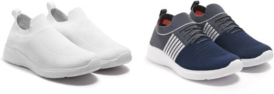 Face Stylish Sports Shoes for Men – Ideal for Running, Gym & Training Sneakers For Men(White, Navy, Grey, White , 8)