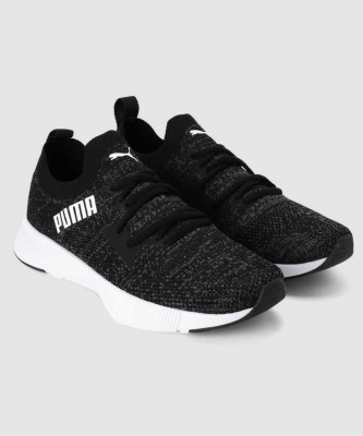 PUMA Flyer Runner Engineer Knit Running Shoes For Women(Black , 4)