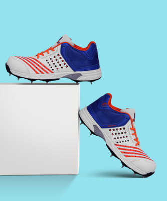 FEROC ADF Orange CRICKET SPIKES Cricket Shoes For Men(White, Orange)
