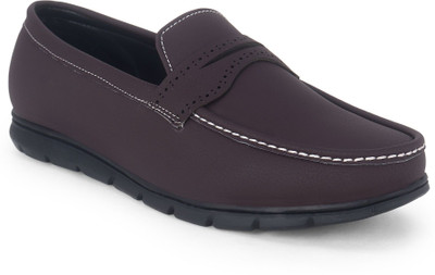 TheShoeGallery Loafers For Men(Maroon , 6)