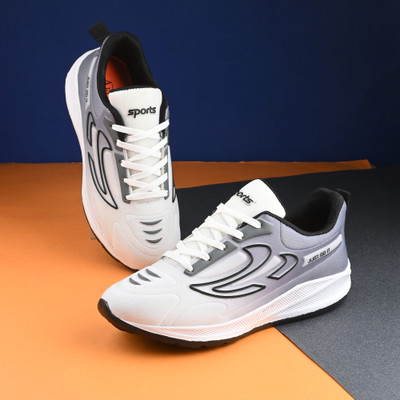 Aeonik EVA Men's Sport Shoes| Running Shoes For Men(White, Grey , 6)