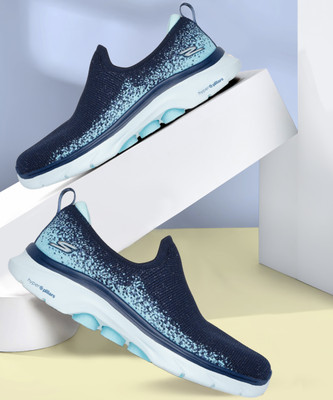 Skechers GO WALK 7 Walking Shoes For Women(Blue , 6)