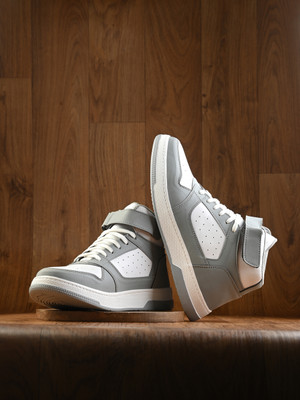 Knoos Sneakers For Men High Tops For Men(Grey , 7)