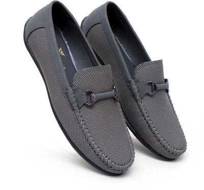 SHUAN shu_magicball Loafers For Men(Grey , 7)
