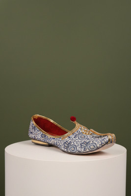 Royal Khwaab Wedding Juttis For Men Party Wear For Men(Blue , 11)