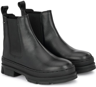 Delize chelsea Boots For Women(Black , 6)