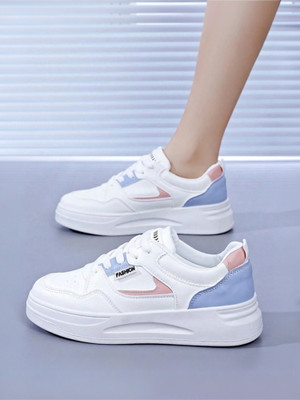 Shozie Stylish Walking Partywear Sneakers Casual Shoes Sneakers For Women(White, Blue , 6)