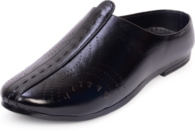 Prodigal Ethnic Half Back Open Mojari jutti Ethnic Mule For Men(Black , 8)