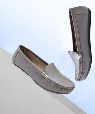 CATBIRD Comfortable Stylish casual Loafers For Women(Grey , 6 Uk_india)