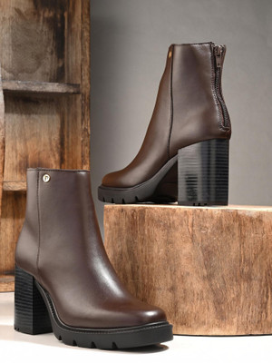 EL PASO EL PASO Women Brown Faux Leather Casual Chelsea Boots Boots For Women(Brown , 8)