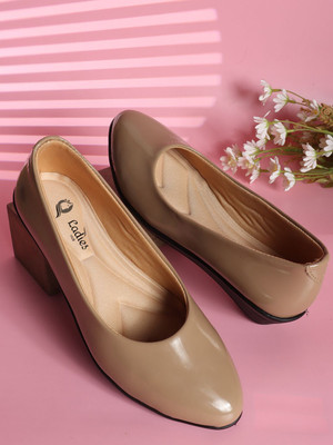 ladies hub Women Formal Stylish Bellies Attractive Design Comfortable Sole For Girls Bellies For Women(Beige , 5)