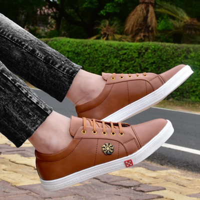 LE GREEM Comfortable|Ultra Light Weight|Breathable Sneakers For Men(Tan , 10)