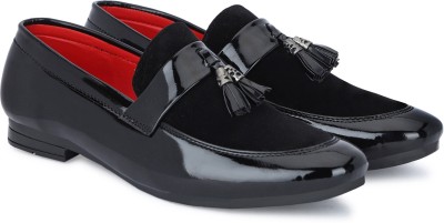 LE GREEM Comfortable|Ultra Light Weight|Breathable Loafers For Men(Black , 8)