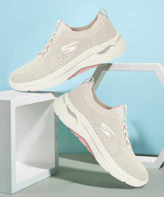 Skechers Go Walk Arch Fit - Crystal Waves Sneakers For Women(Grey , 3)