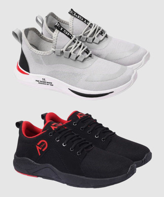 HOTSTYLE 2 Pair Combo Stylish & Trendy Running Shoes For Men(Multicolor , 8)