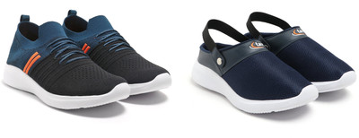Face Stylish Sports Shoes for Men – Ideal for Running, Gym & Training Sneakers For Men(Black, Navy , 8)
