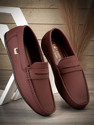 action DRIVE 52 Trendy Comfortable Stylish Casual Slip On Loafers Loafers For Men(Khaki , 8)