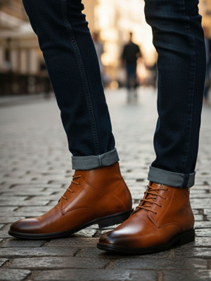 Knoos Boots For Men(Tan , 6)
