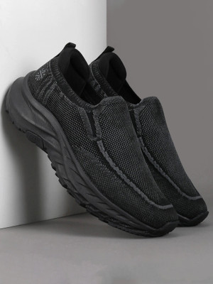 Cult Fleeter Slip-On Walking Shoes Durable Upper Enhanced Cushioning Enhanced Grip Walking Shoes For Men(Black , 9)