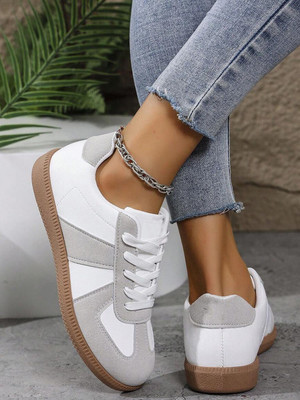 Ifah Casuals For Women(Grey, White , 7)