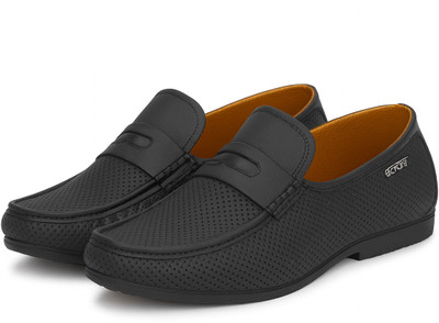 Aanbaan Loafers For Men(Black , 6)