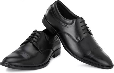 KOXA NS 990 Black 10 - Italian Leather Formal Lace Ups for Men, Lace Up For Men(Black , 10)