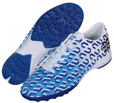 VECTOR X Rider Plus Light Weight Synthetic Upper Futsal Shoes With Superior Grip for Play Football Shoes For Men(White, Blue , 9)