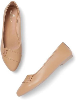 Marc Loire Slip-On Embellished Flat Ballerina Shoes for Party Wear Bellies For Women(Beige , 3)