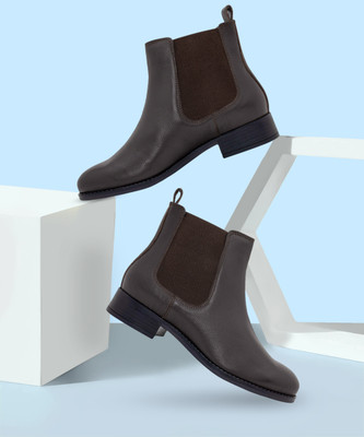 RED TAPE Women's Chelsea Boots | Ankle-Length Casual Style Boots For Women(Brown , 5)