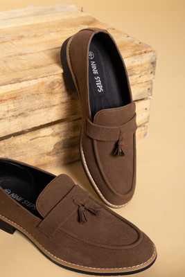 NINE STEPS Loafers For Men(Tan , 7)