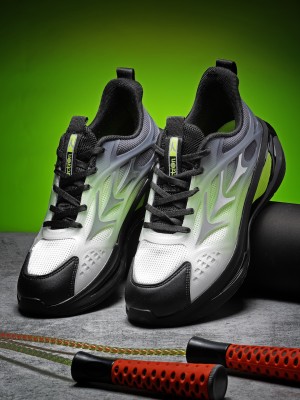 action TURBO 403 Lighweight & Comfortable Breathable,Trendy Running Shoes For Men(Black, Green)
