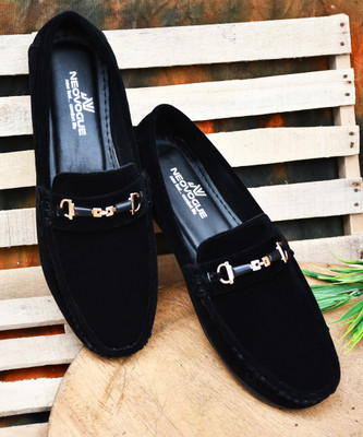 NEOVOGUE Rich Quality|Breathable|Lightweight|Premium Quality Loafers For Men(Black , 7)