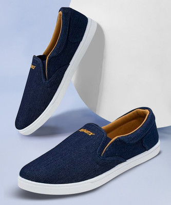 Sparx SM 402 | Stylish, Comfortable | Slip On Sneakers For Men(Blue, Blue , 8)