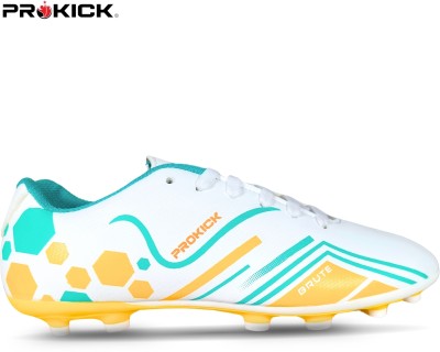 Prokick Brute Football Shoes For Men(White, Orange , 5)