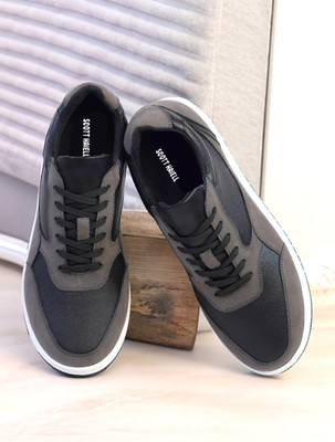 SCOTT HAIELL Casual Sneaker Shoes for Men | Elegantly Rounded Front, Soothing Insole Sneakers For Men(Grey , 10)