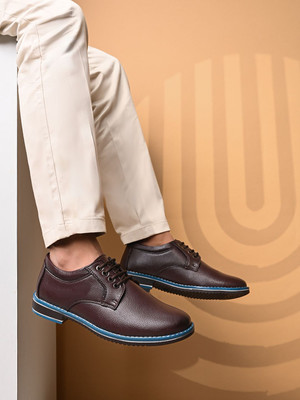 KILLER Slip resistant lightweight Trendy Laceup Corporate Casual Shoes for Daily Wear Casuals For Men(Brown , 10)