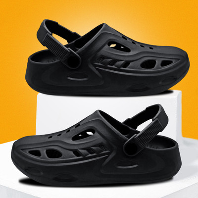 BRUTON Trendy Clog Clogs For Men(Black , 10)