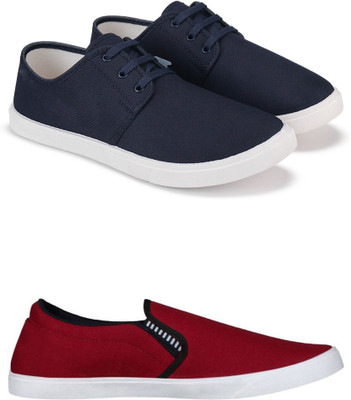 Free Kicks Combo Of 2 Shoes FK-201 & FK-Fitman Sneakers For Men(Maroon , 9)