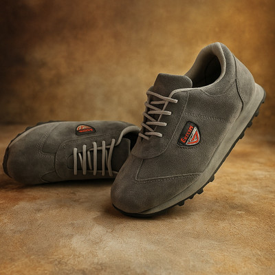 Kaisal Suede Leather Casuals Gyming/Sneakers/Sports/cricket/Training & Gym Running Walking Shoes For Men(Grey , 7)