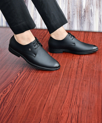 moocoozin Moocoozin Formal Shoes for Men | Soft Cushioned Insole, Slip-Resistance Derby For Men(Black , 11)