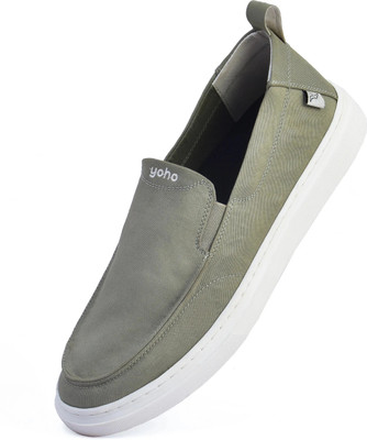 yoho Kite Men’s Stylish Versatile Breathable Slip-On Sneakers For Men(Green , 11)