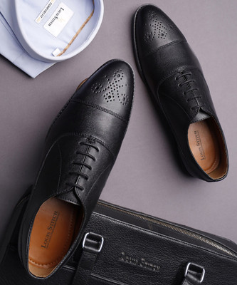 LOUIS STITCH Black Formal Lace Up Derby Shoes for Men (RGCTJB) - UK 9 Derby For Men(Black , 9)