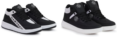 DARTKICK Versatile Casual Shoes for Men – Smart, Sleek & Comfortable Casuals For Men(White, Black, Black , 7)