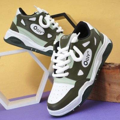 MODESTINE ogiy retro shoes high premium quality Sneakers For Men(Green)